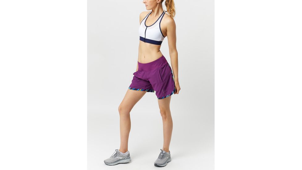 Brooks Chaser 7 Inch Running Short - Womens, Violet/Navy Lightray, Large, 221256587.035