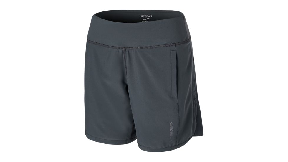 Brooks Chaser 7 Inch Women's Running Short, Asphalt, Extra Small, 221256-Asphalt-XS