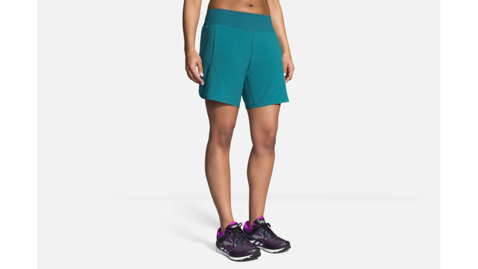 Brooks Chaser 7 Inch Womens Running Short, Heather Ocean, 2XL, 221256-HeatherOcean-XXL
