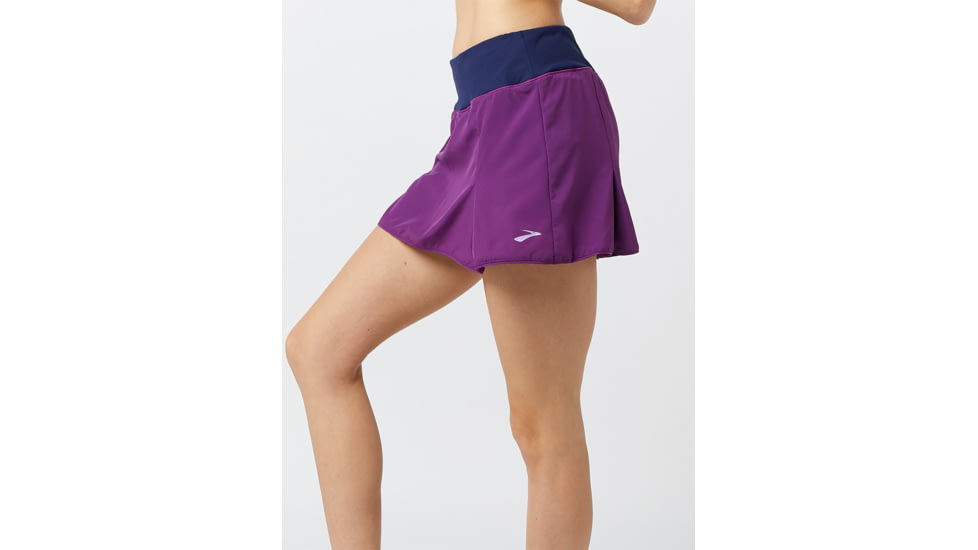 Brooks Chaser Skort - Womens, Violet/Navy, Large, 221336517.035