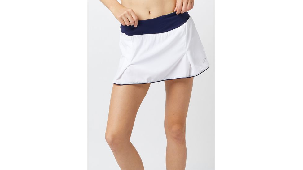 Brooks Chaser Skort - Womens, White/Navy, Large, 221336114.035