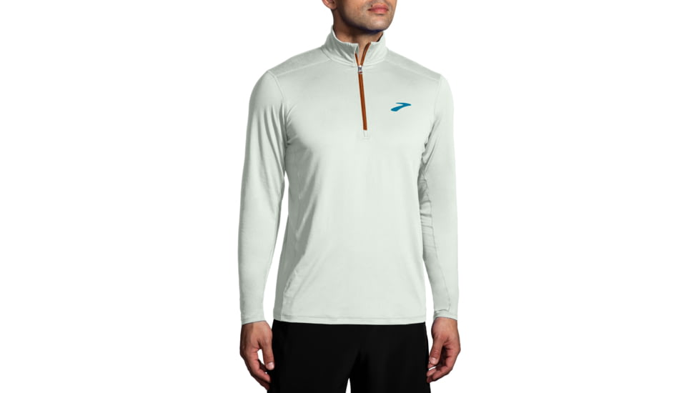 Brooks Dash 1/2 Zip 2.0 - Mens, Htr Dark Mist, XS, 211451381.020