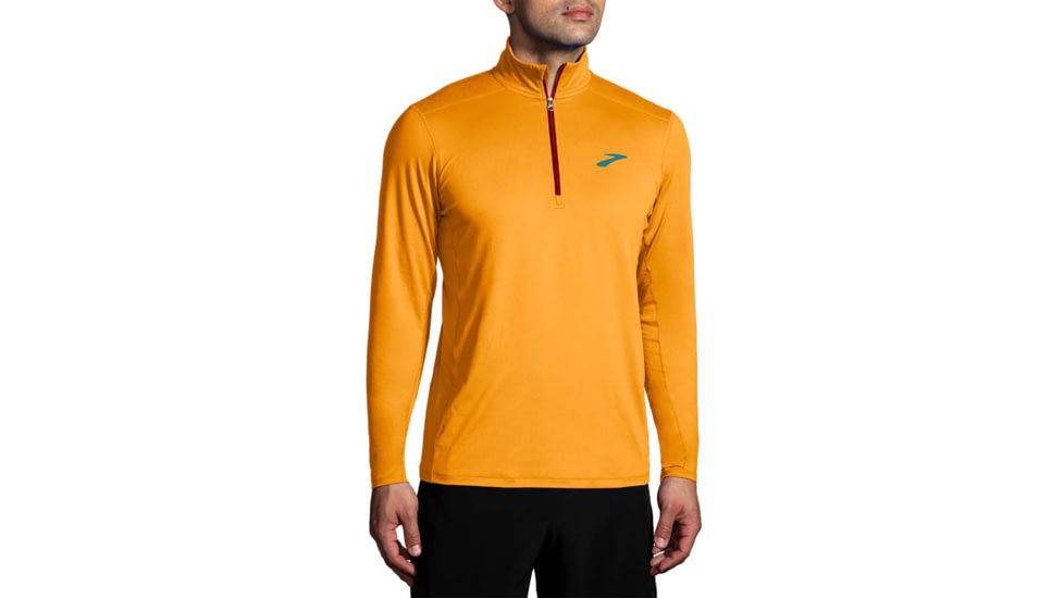 Brooks Dash 1/2 Zip 2.0 - Mens, Htr Marigold, XL, 211451877.040