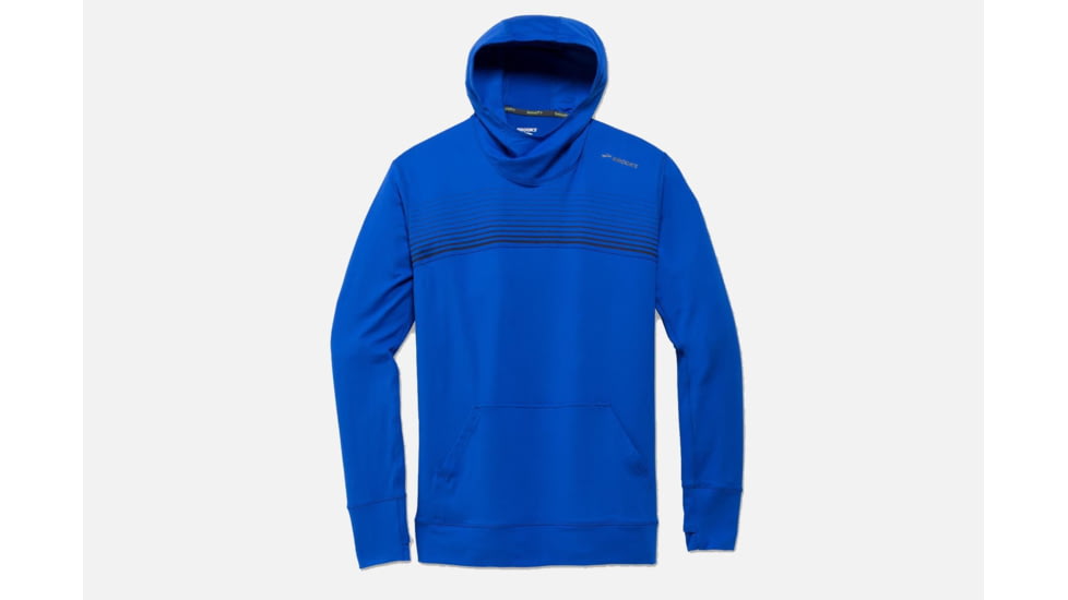 Brooks Dash Men's Running Hoodie, Royal/Navy Stripe, 2XL 211092-Royal/Navy Stripe-XXL