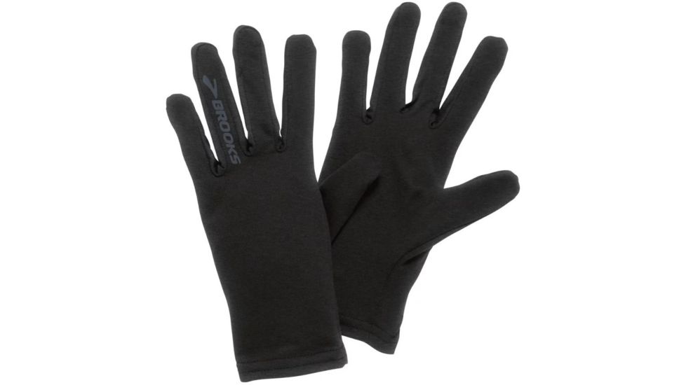 Brooks Dash Running Glove, Heather Black, Small/Medium, 280313038.027