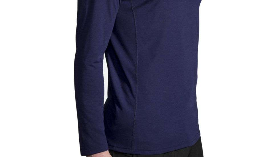 Brooks Distance Long Sleeve Running Shirt - Mens, Navy/Nightlife, Extra Large, 211212410.040