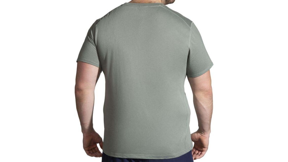 Brooks Distance Short Sleeve 2.0 - Mens, Dark Pebble, L, 211453356.035