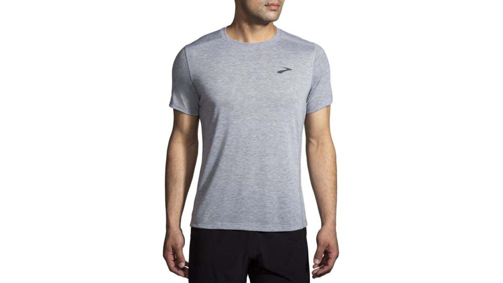Brooks Distance Short Sleeve 2.0 - Mens, Heather Ash, S, 211453087.025