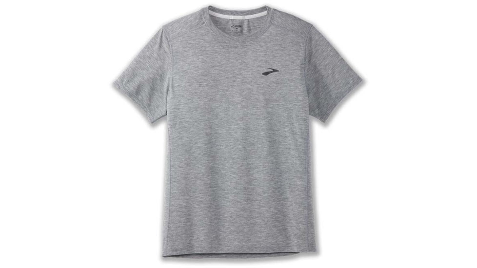Brooks Distance Short Sleeve 2.0 - Mens, Heather Ash, S, 211453087.025