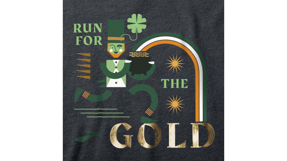 Brooks Distance Short Sleeve 2.0 - Mens, Htr Asphalt/Run Lucky, M, 211453040.030