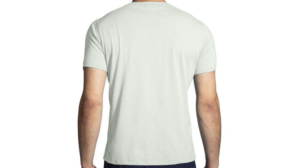 Brooks Distance Short Sleeve 2.0 - Mens, Htr Mist/Run With Nature, M, 211453335.030