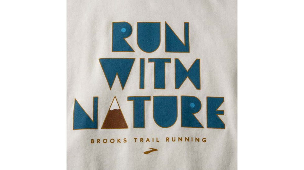 Brooks Distance Short Sleeve 2.0 - Mens, Htr Mist/Run With Nature, M, 211453335.030