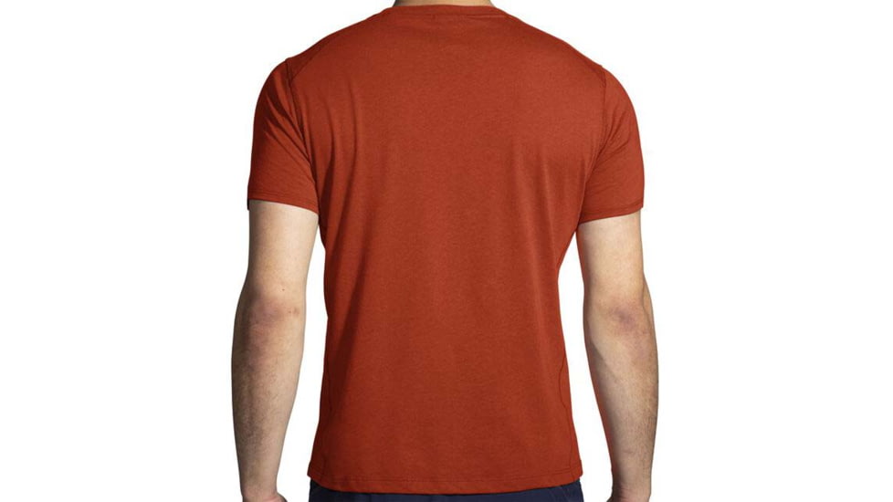 Brooks Distance Short Sleeve 2.0 - Mens, Htr Red Clay/Brooks Logo, M, 211453609.030