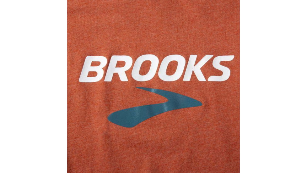 Brooks Distance Short Sleeve 2.0 - Mens, Htr Red Clay/Brooks Logo, M, 211453609.030