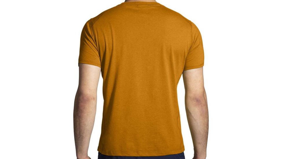 Brooks Distance Short Sleeve 2.0 - Mens, Ochre/BR Mountain Run, S, 211453236.025