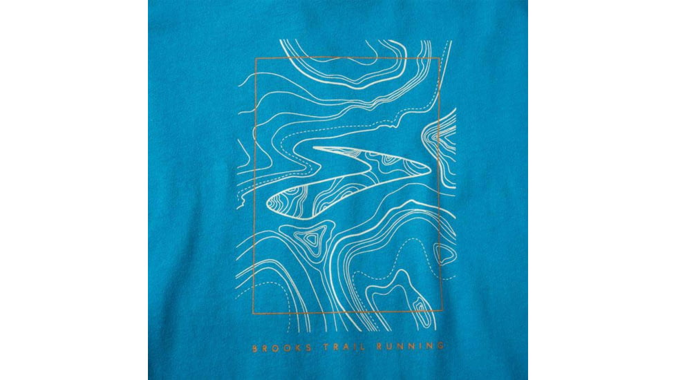 Brooks Distance Short Sleeve 2.0 - Mens, Pacific/BR Trail Run, S, 211453498.025