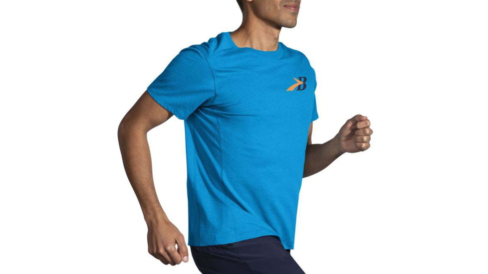 Brooks Distance Short Sleeve 2.0 - Mens, Spring Break/Flying B, L, 211453488.035