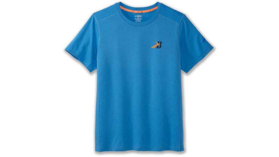 Brooks Distance Short Sleeve 2.0 - Mens, Spring Break/Flying B, L, 211453488.035