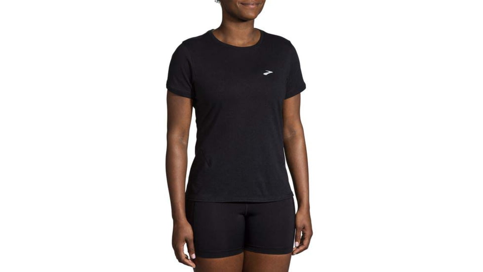 Brooks Distance Short Sleeve 2.0 - Womens, Black, XS, 221614001.020