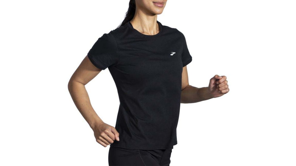 Brooks Distance Short Sleeve 2.0 - Womens, Black, XS, 221614001.020
