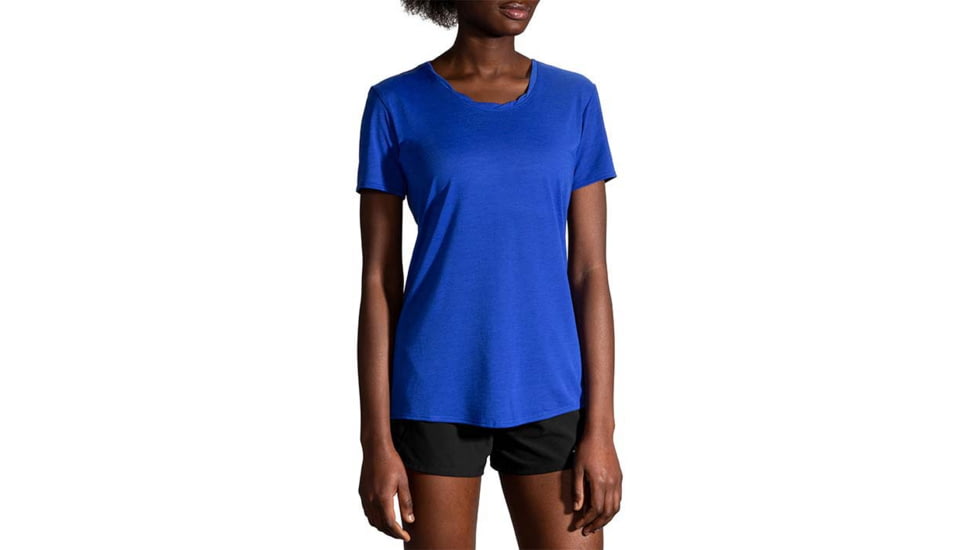 Brooks Distance Short Sleeve 2.0 - Womens, Blue, XXL, 221632450.045