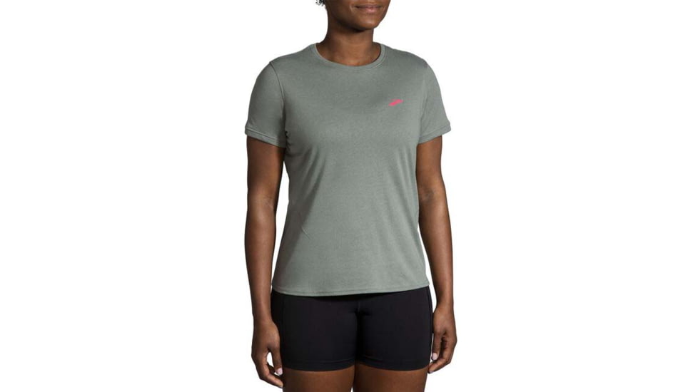 Brooks Distance Short Sleeve 2.0 - Womens, Dark Pebble, XL, 221614356.040