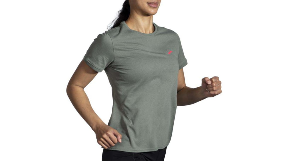 Brooks Distance Short Sleeve 2.0 - Womens, Dark Pebble, XL, 221614356.040