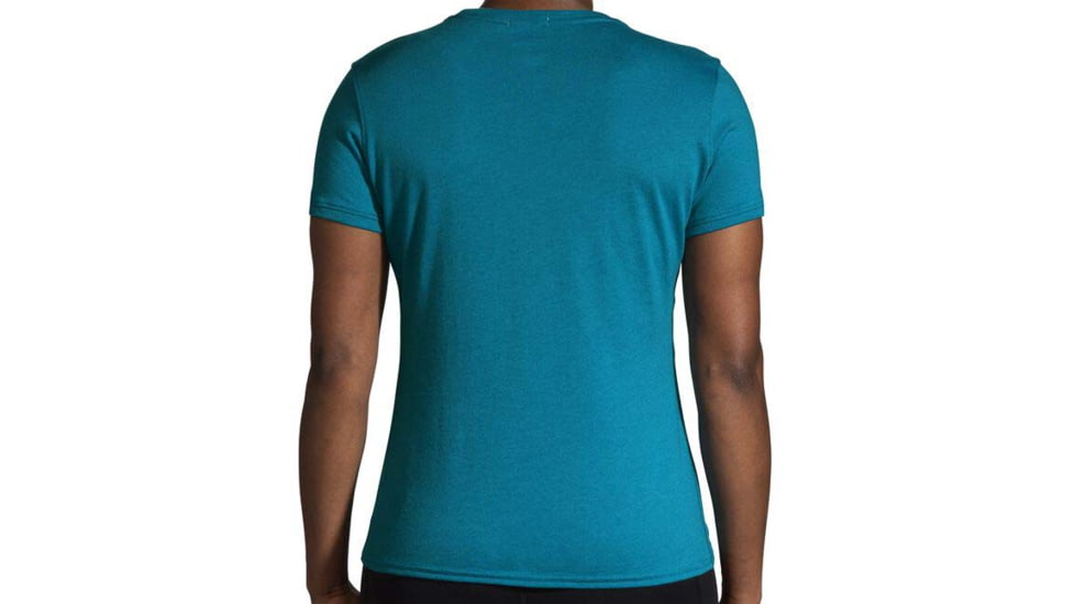 Brooks Distance Short Sleeve 2.0 - Womens, Htr Lagoon, XL, 221614463.040