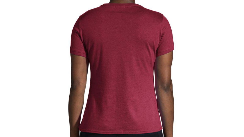 Brooks Distance Short Sleeve 2.0 - Womens, Htr Razzmatazz/Rainbow Stripe, XXL, 221614685.045