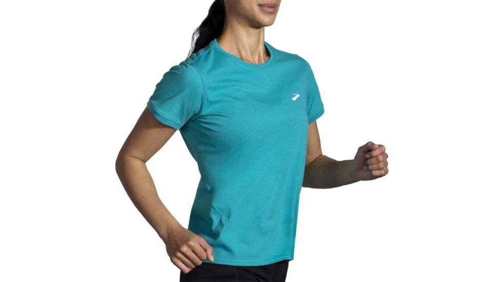 Brooks Distance Short Sleeve 2.0 - Womens, Nile Green, L, 221614336.035