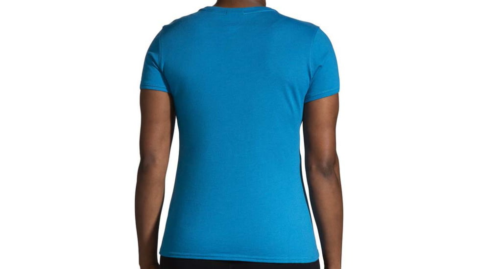 Brooks Distance Short Sleeve 2.0 - Womens, Pacific/BR Mountain Run, XS, 221614487.020