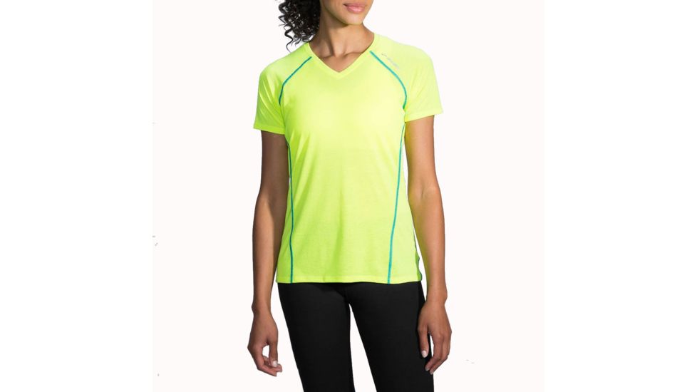 Brooks Distance Short Sleeve Running Shirt - Women's-Nightlife/Ultra Blue-Small