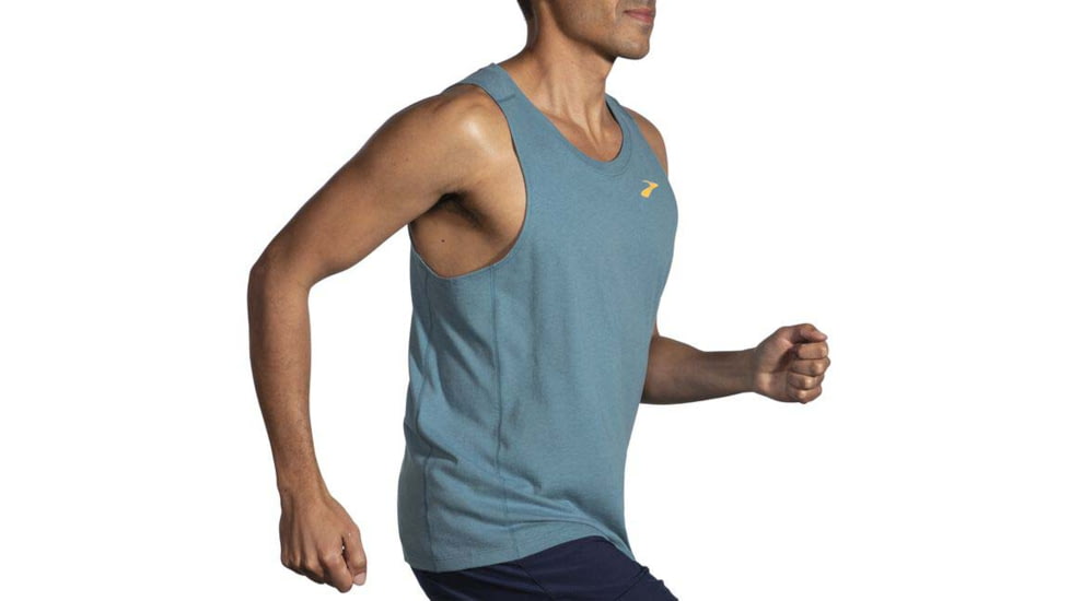 Brooks Distance Tank 2.0 - Mens, Htr Slate Blue, XXL, 211446409.045