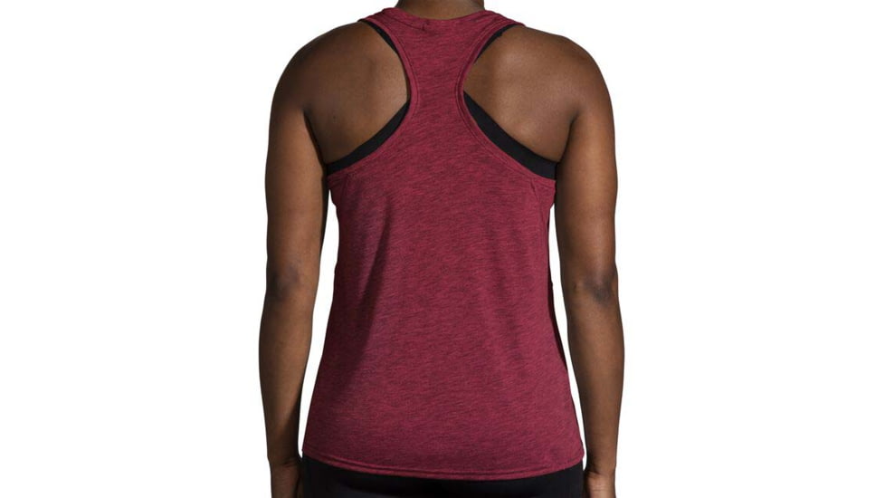 Brooks Distance Tank 2.0 - Womens, Htr Razzmatazz/Run Happy, L, 221606696.035