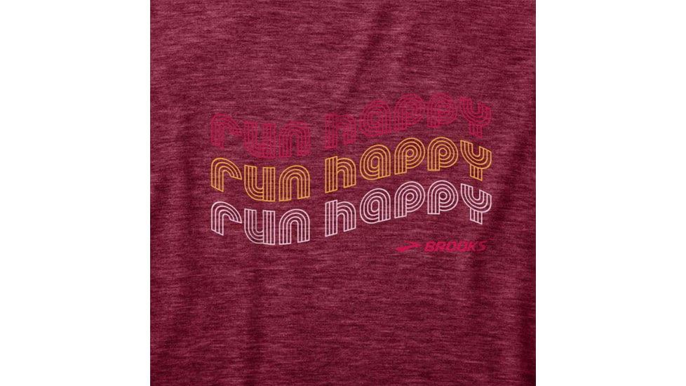 Brooks Distance Tank 2.0 - Womens, Htr Razzmatazz/Run Happy, L, 221606696.035