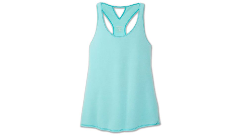 Brooks Distance Tank - Womens, Heather Ice, Medium, 221345445.030