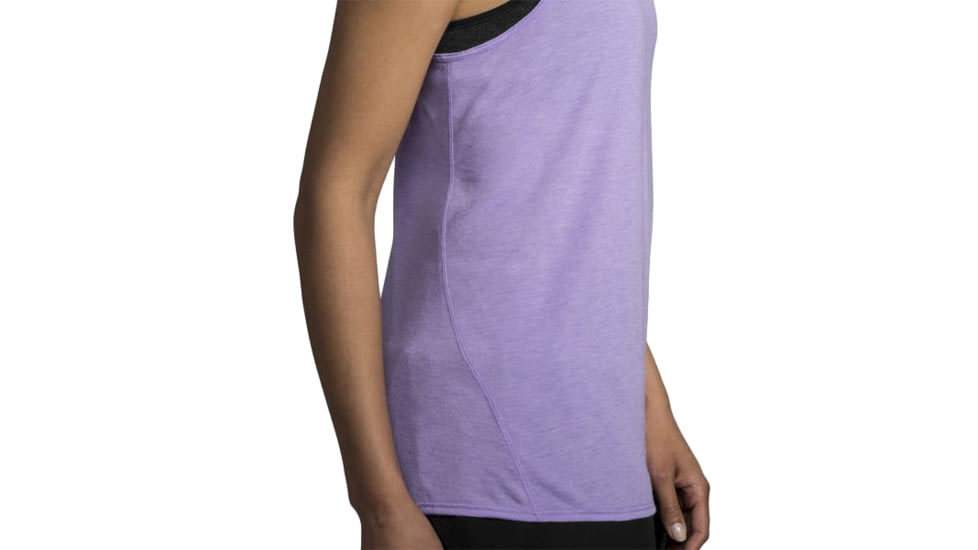 Brooks Distance Tank - Womens, Heather Lilac, Small, 221345551.025