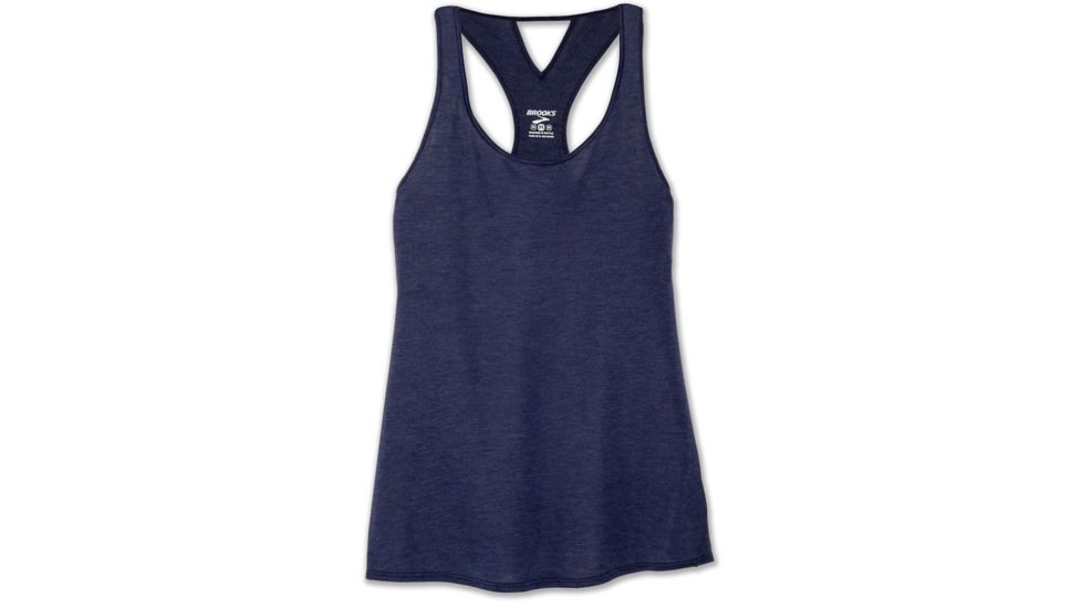 Brooks Distance Tank - Womens, Heather Navy, Large, 221345414.035
