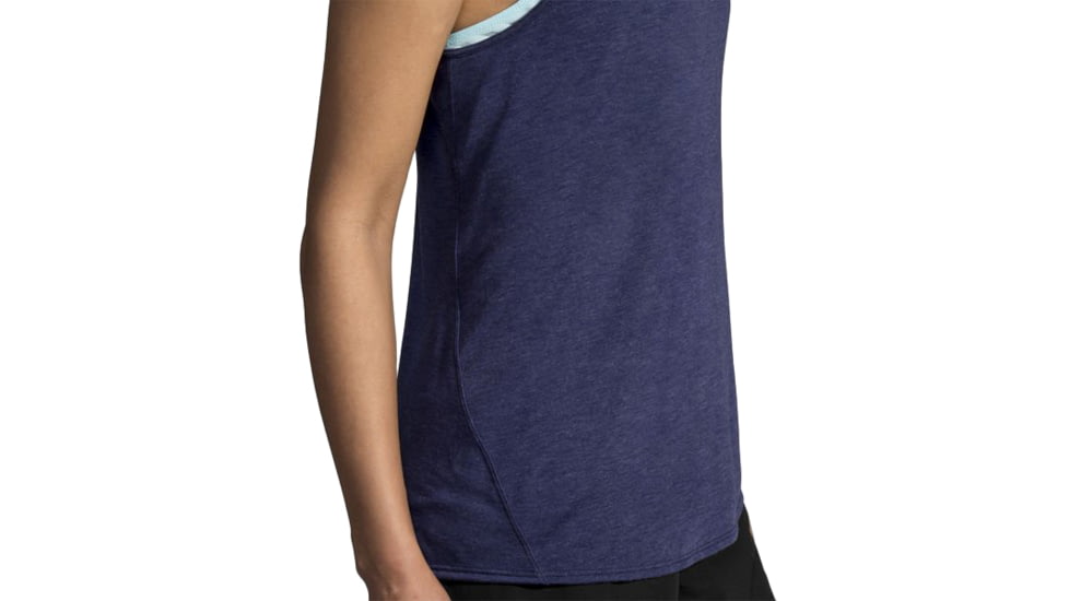 Brooks Distance Tank - Womens, Heather Navy, Small, 221345414.025
