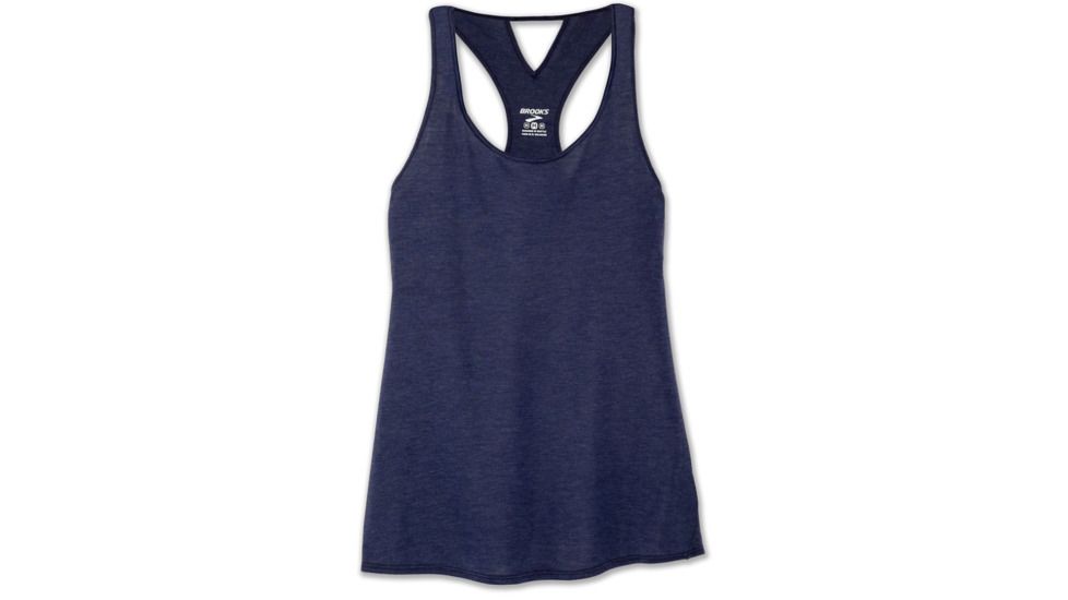 Brooks Distance Tank - Womens, Heather Navy, Small, 221345414.025