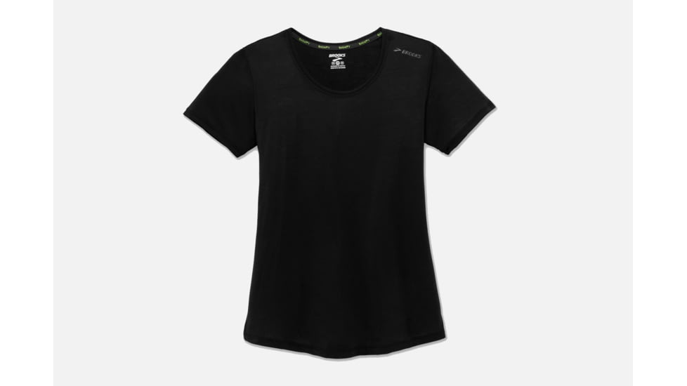Brooks Distance Women's Running Short Sleeve Shirt, Black, Large 221259-Black-L