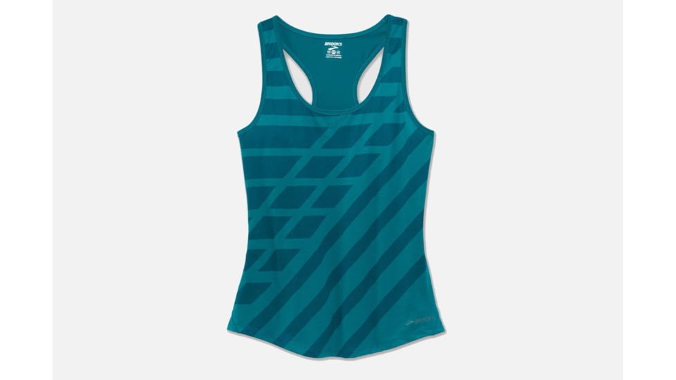 Brooks Distance Women's Tank, Heather Ocean/Ocean Track, Extra Small 221260-Heather Ocean/Ocean Track-XS