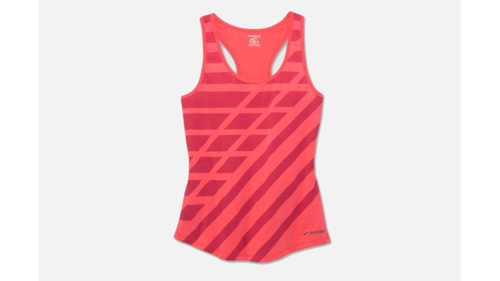 Brooks Distance Women's Tank, Race Pink/Race Pink Track, 2XL 221260-Race Pink/Race Pink Track-XXL