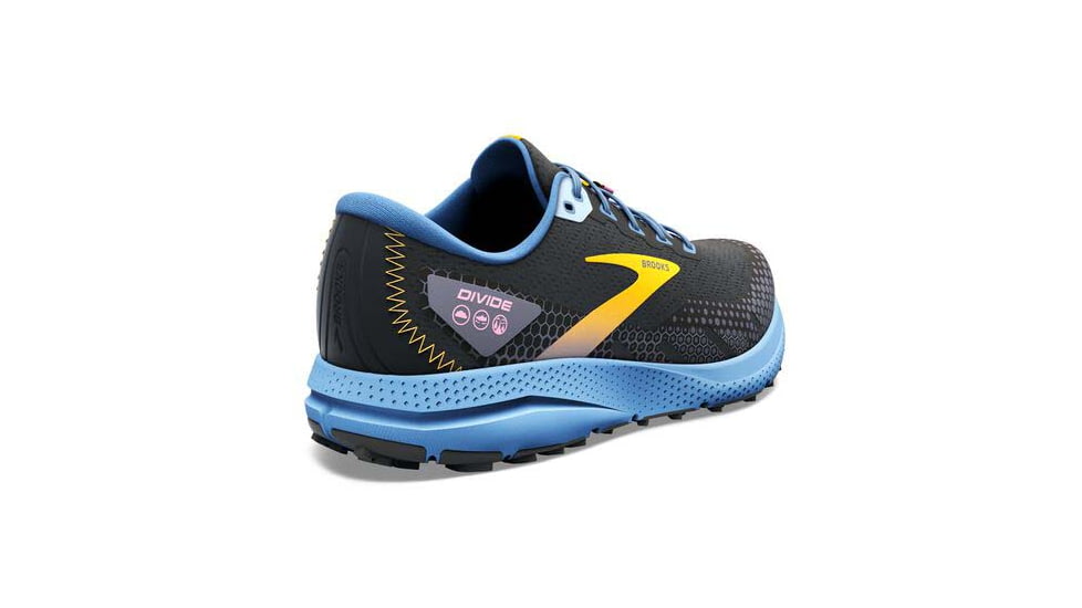Brooks Divide 3 Running Shoes - Womens, Medium, Black/Blue/Yellow, 9.5, 1203681B096.095