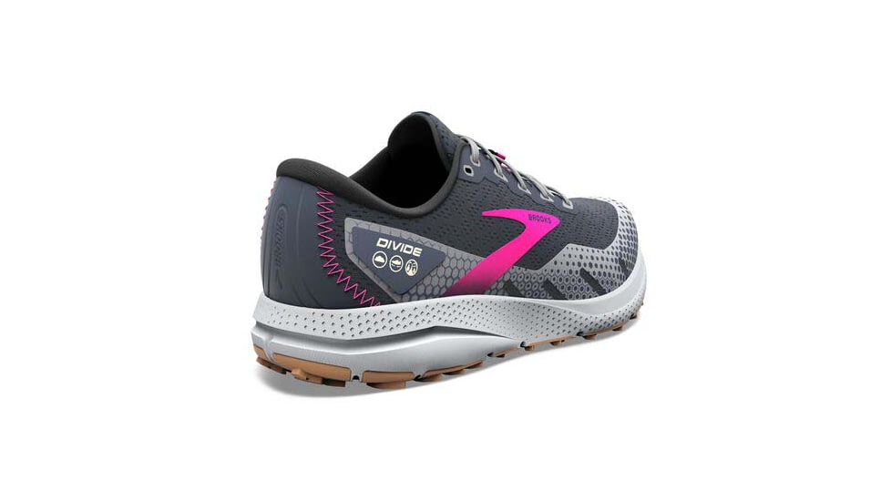 Brooks Divide 3 Running Shoes - Womens, Medium, Ebony/Grey/Pink, 7.5, 1203681B009.075