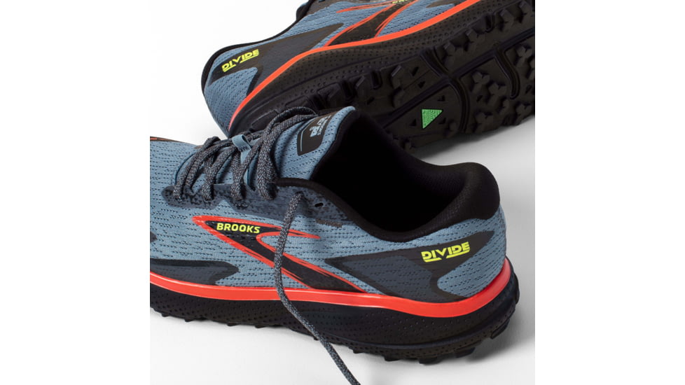 Brooks Divide 5 Trailrunning Shoes - Mens, Citadel/Ebony/Lime, 11.5 US/Medium, 1104291D004.115