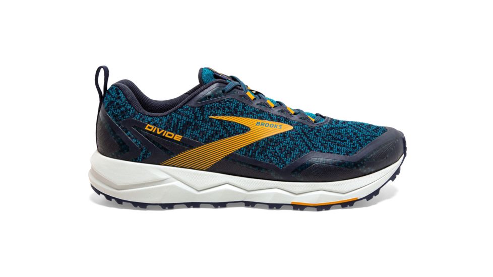 Brooks Divide Trailrunning Shoe - Mens, Lagoon/Navy/Golden Rod, 8D, 1103331D435.080
