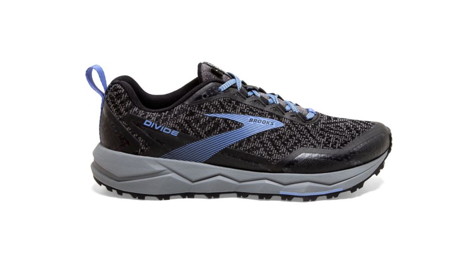 Brooks Divide Trailrunning Shoes - Womens, Grey/Black/Cornflower Blue, 7B, 1203211B080.070