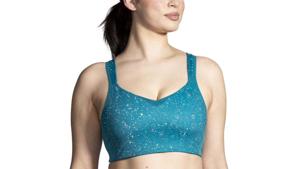 Brooks Drive Convertible Run Bra - Womens, Lagoon Speckle Print, 32DD, 350081464.0322D