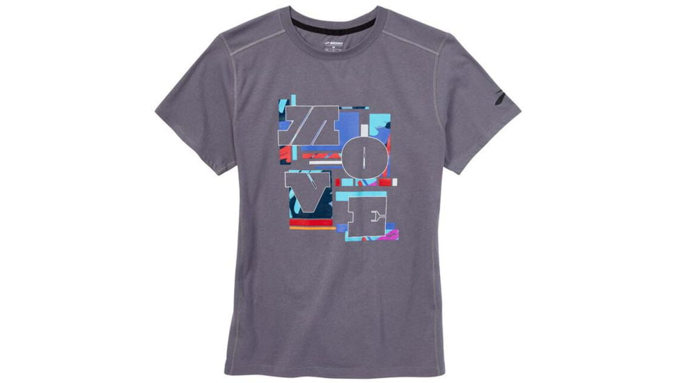 Brooks DSG Distance Short Sleeve 2.0 - Mens, Htr Shadow Grey Empower Her 23, M, 211468043.030